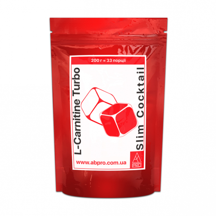 Уцінка! Жироспалювач AB PRO L-Carnitine Turbo Slim Cocktail Ананас, в порошку, 200 г